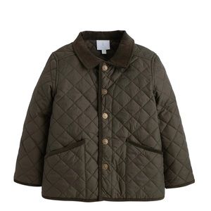 Little English olive quilted jacket